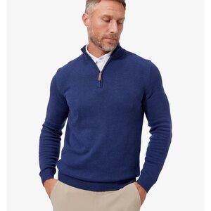 Mizzen+Main Men's Navy Cassady Quarter Zip Sweater